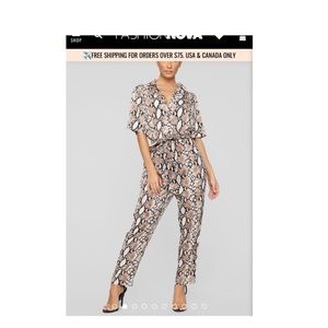 Snake print jumpsuit